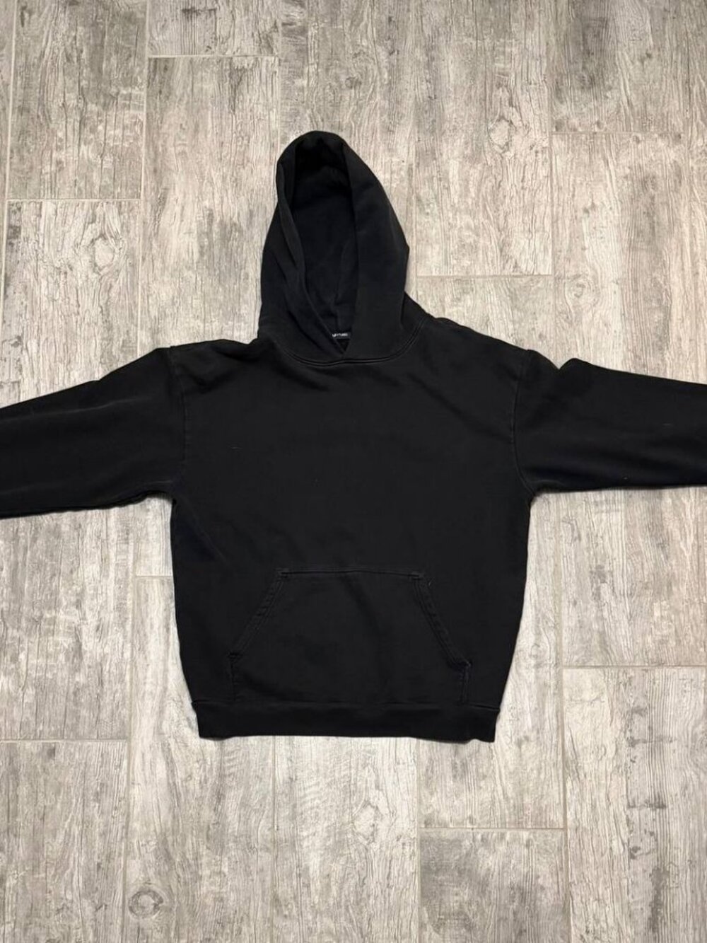 Talentless Heavyweight Pullover Hoodie Cotton Fleece L Black